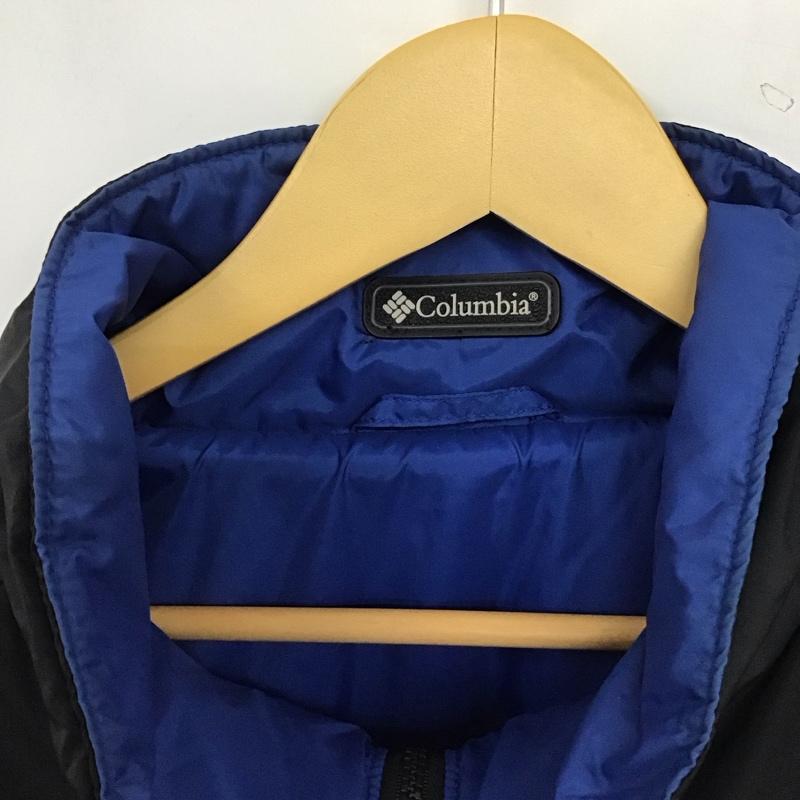 コロンビア Columbia ジャケット、上着 ジャンパー、ブルゾン ジップアップジャケット ダウンジャケット アウター L ロゴ、文字 黒 / ブラック / black X 灰 / グレー / gray メンズ USED 古着 中古 10153239