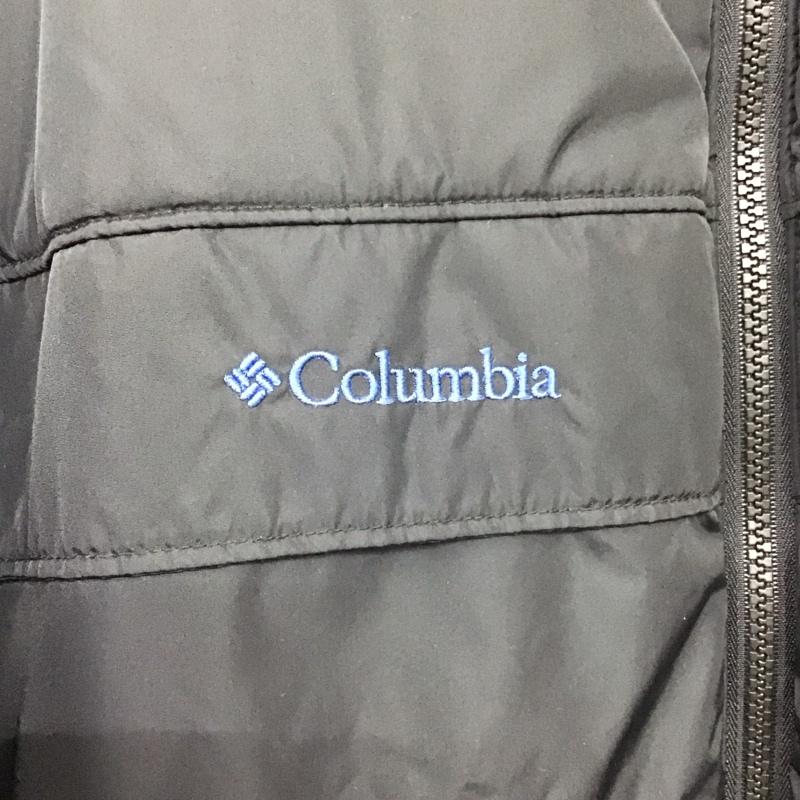 コロンビア Columbia ジャケット、上着 ジャンパー、ブルゾン ジップアップジャケット ダウンジャケット アウター L ロゴ、文字 黒 / ブラック / black X 灰 / グレー / gray メンズ USED 古着 中古 10153239