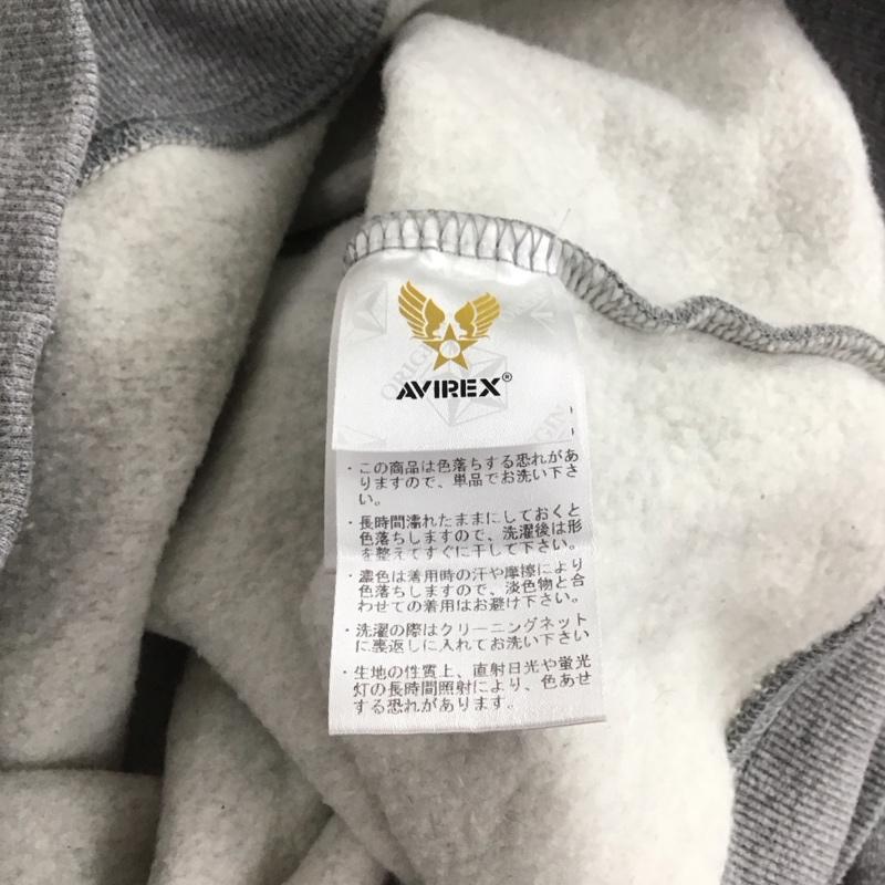 アヴィレックス AVIREX トレーナー 長袖 長袖トレーナー スウェット クルーネック プルオーバー XXL プリント 灰 / グレー / gray メンズ USED 古着 中古 10153240