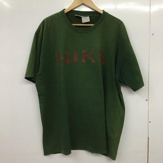 ナイキ NIKE Tシャツ 半袖 半袖カットソー プリントTシャツ クルーネックカットソー XXL ロゴ、文字 カーキ / カーキ / khaki メンズ USED 古着 中古 10153241