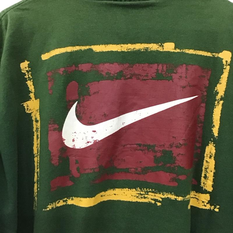 ナイキ NIKE Tシャツ 半袖 半袖カットソー プリントTシャツ クルーネックカットソー XXL ロゴ、文字 カーキ / カーキ / khaki メンズ USED 古着 中古 10153241