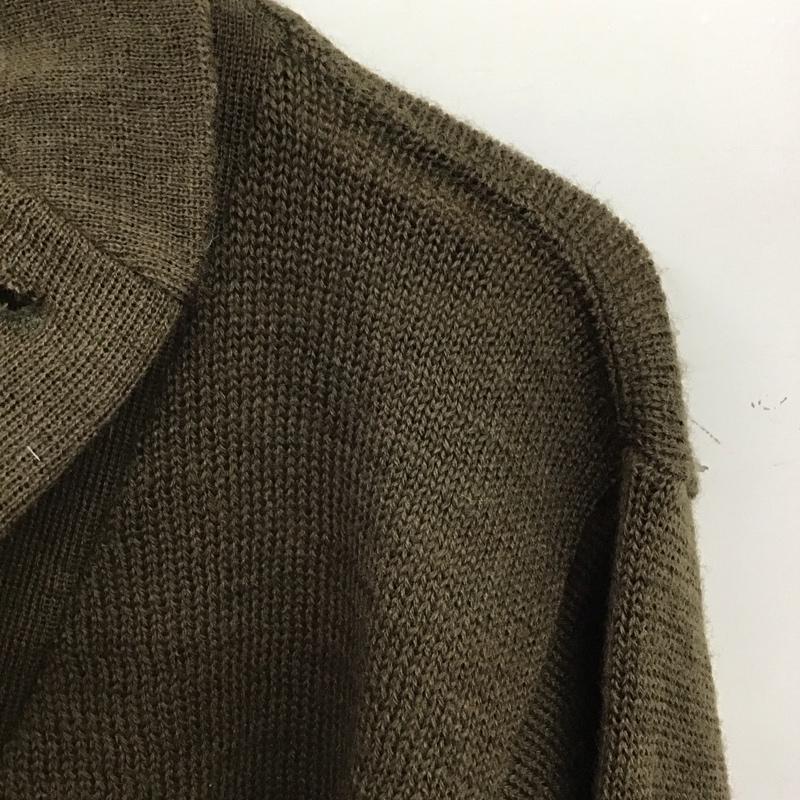 ミリタリー ミリタリー ニット、セーター 長袖 長袖ニット カラーネック 古着 38 無地 カーキ / カーキ / khaki メンズ USED 古着 中古 10153242
