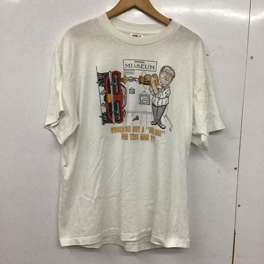 古着 USED Tシャツ 半袖 半袖カットソー プリントTシャツ クルーネックカットソー XL プリント 白 / ホワイト / white メンズ USED 古着 中古 10153244