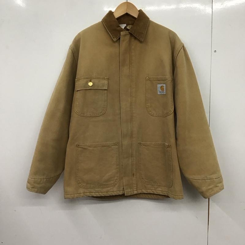 カーハート Carhartt ジャケット、上着 ジャンパー、ブルゾン ジップアップジャケット アウター 古着 ロゴ、文字 ベージュ / ベージュ / beige メンズ USED 古着 中古 10153245