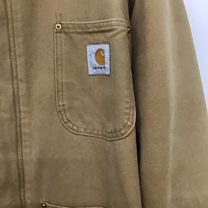 カーハート Carhartt ジャケット、上着 ジャンパー、ブルゾン ジップアップジャケット アウター 古着 ロゴ、文字 ベージュ / ベージュ / beige メンズ USED 古着 中古 10153245