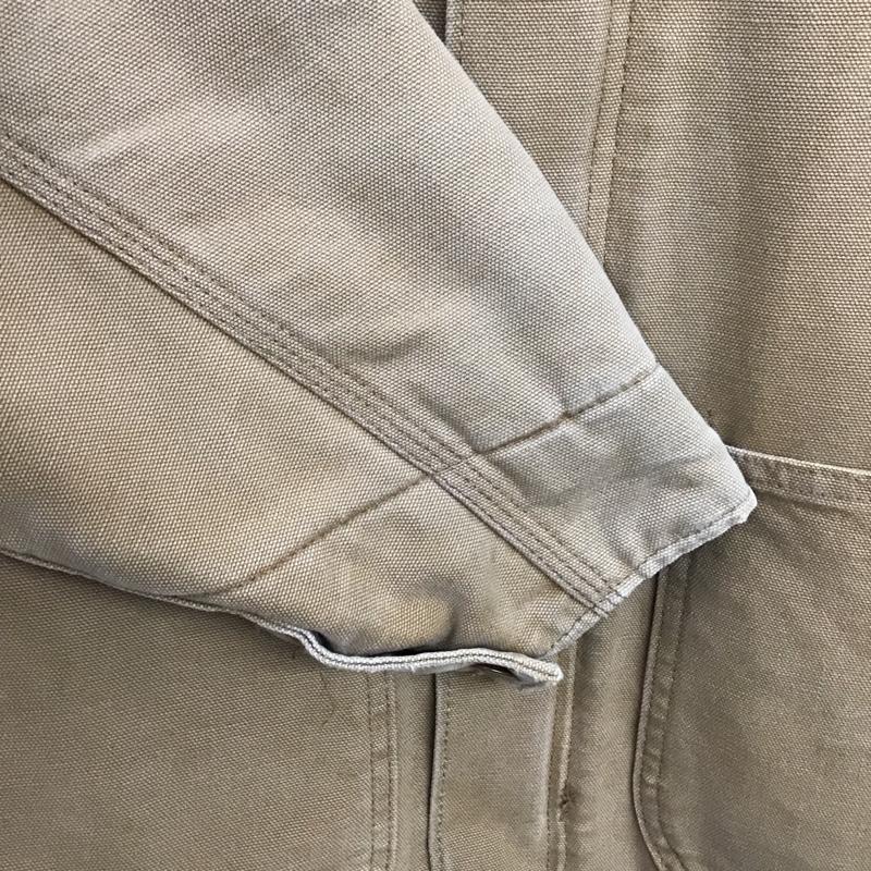 カーハート Carhartt ジャケット、上着 ジャンパー、ブルゾン ジップアップジャケット アウター 古着 ロゴ、文字 ベージュ / ベージュ / beige メンズ USED 古着 中古 10153245
