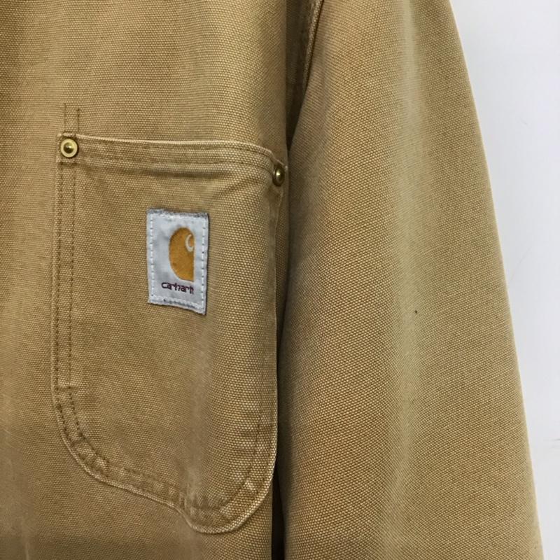 カーハート Carhartt ジャケット、上着 ジャンパー、ブルゾン ジップアップジャケット アウター 古着 ロゴ、文字 ベージュ / ベージュ / beige メンズ USED 古着 中古 10153245