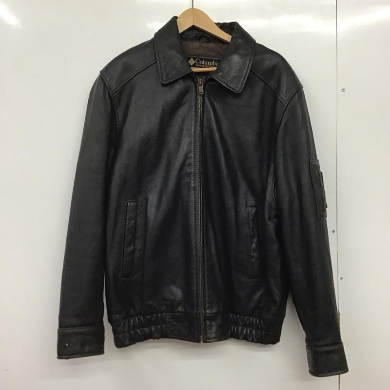 コロンビア Columbia ジャケット、上着 ジャンパー、ブルゾン ジップアップジャケット レザージャケット アウター M 無地 ダークグレー / ダークグレー / メンズ USED 古着 中古 10153246