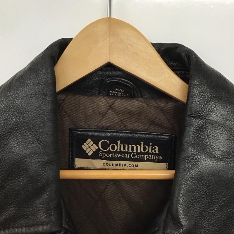 コロンビア Columbia ジャケット、上着 ジャンパー、ブルゾン ジップアップジャケット レザージャケット アウター M 無地 ダークグレー / ダークグレー / メンズ USED 古着 中古 10153246