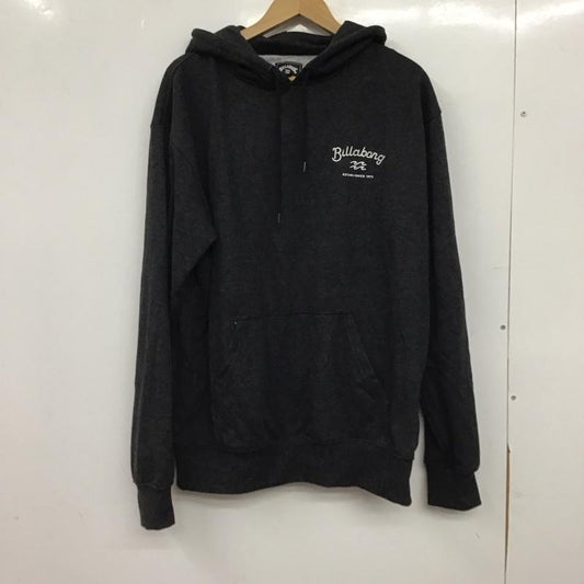 ビラボン BILLABONG パーカー 長袖 プルオーバーパーカー スウェット L ロゴ、文字 ダークグレー / ダークグレー / メンズ USED 古着 中古 10153247