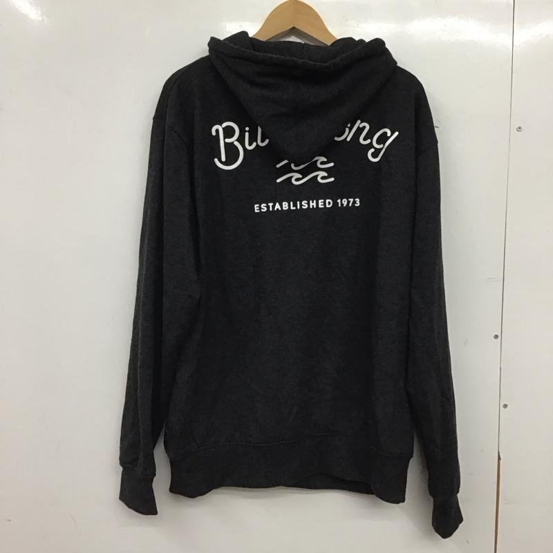 ビラボン BILLABONG パーカー 長袖 プルオーバーパーカー スウェット L ロゴ、文字 ダークグレー / ダークグレー / メンズ USED 古着 中古 10153247