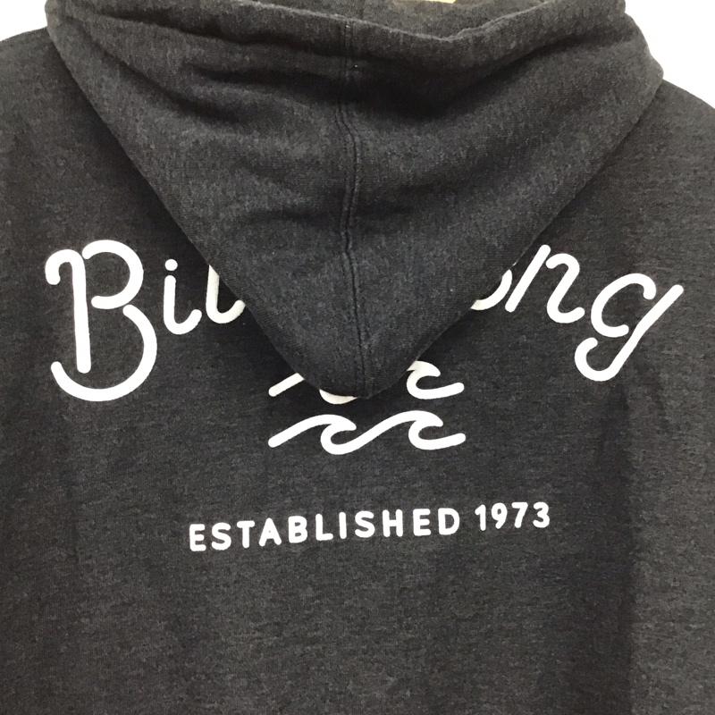 ビラボン BILLABONG パーカー 長袖 プルオーバーパーカー スウェット L ロゴ、文字 ダークグレー / ダークグレー / メンズ USED 古着 中古 10153247