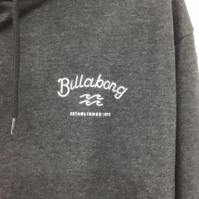 ビラボン BILLABONG パーカー 長袖 プルオーバーパーカー スウェット L ロゴ、文字 ダークグレー / ダークグレー / メンズ USED 古着 中古 10153247