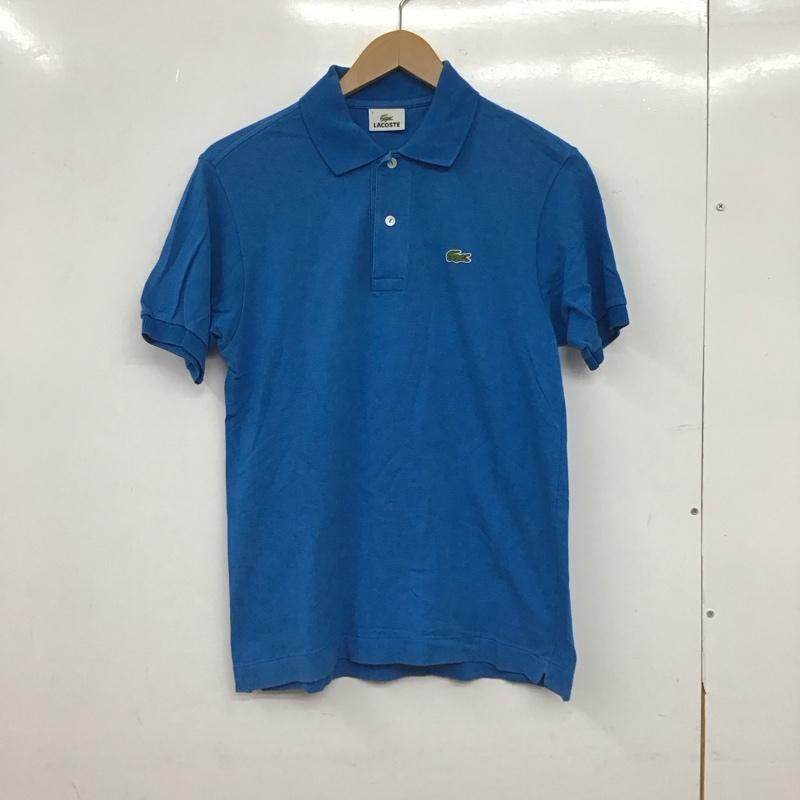 ラコステ LACOSTE ポロシャツ 半袖 半袖ポロシャツ カラーシャツ 半袖カットソー 3 ロゴ、文字 青 / ブルー / blue メンズ USED 古着 中古 10153249