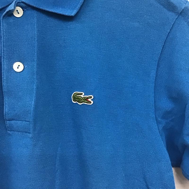 ラコステ LACOSTE ポロシャツ 半袖 半袖ポロシャツ カラーシャツ 半袖カットソー 3 ロゴ、文字 青 / ブルー / blue メンズ USED 古着 中古 10153249