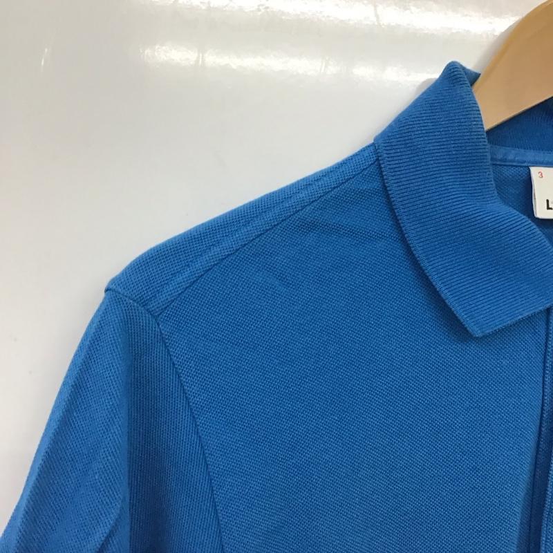 ラコステ LACOSTE ポロシャツ 半袖 半袖ポロシャツ カラーシャツ 半袖カットソー 3 ロゴ、文字 青 / ブルー / blue メンズ USED 古着 中古 10153249