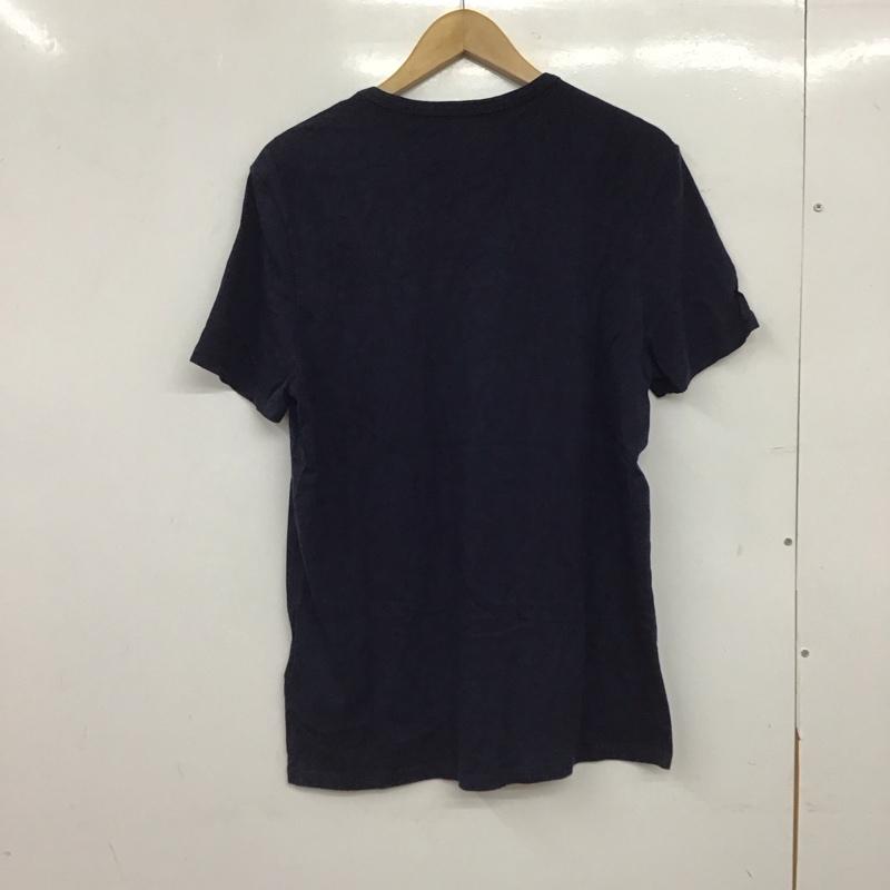 トミーヒルフィガー TOMMY HILFIGER Tシャツ 半袖 半袖カットソー プリントTシャツ クルーネックカットソー M ロゴ、文字 紺 / ネイビー / navy メンズ USED 古着 中古 10153252