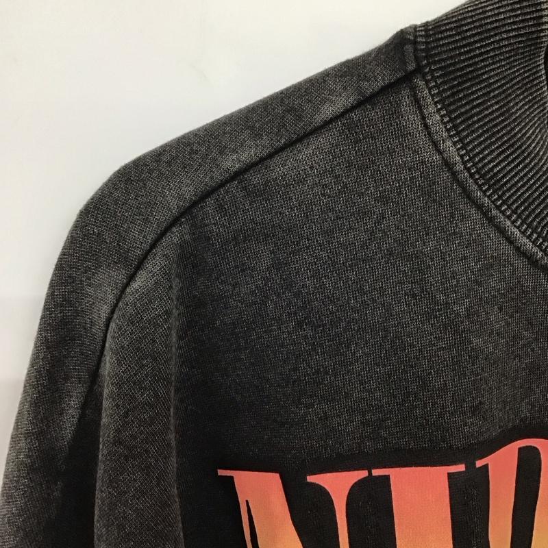 ヘンネスアンドモーリッツ H&M トレーナー 長袖 長袖トレーナー スウェット クルーネック プルオーバー L プリント ダークグレー / ダークグレー / メンズ USED 古着 中古 10153253