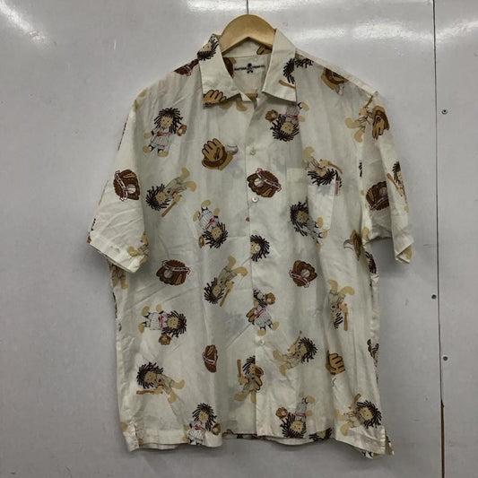 ピンクハウス PINK HOUSE シャツ、ブラウス 半袖 半袖シャツ プリントシャツ ポケットシャツ L プリント 白 / ホワイト / white メンズ USED 古着 中古 10153256