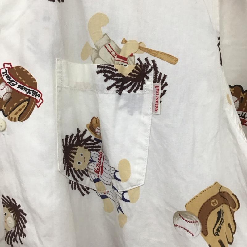 ピンクハウス PINK HOUSE シャツ、ブラウス 半袖 半袖シャツ プリントシャツ ポケットシャツ L プリント 白 / ホワイト / white メンズ USED 古着 中古 10153256