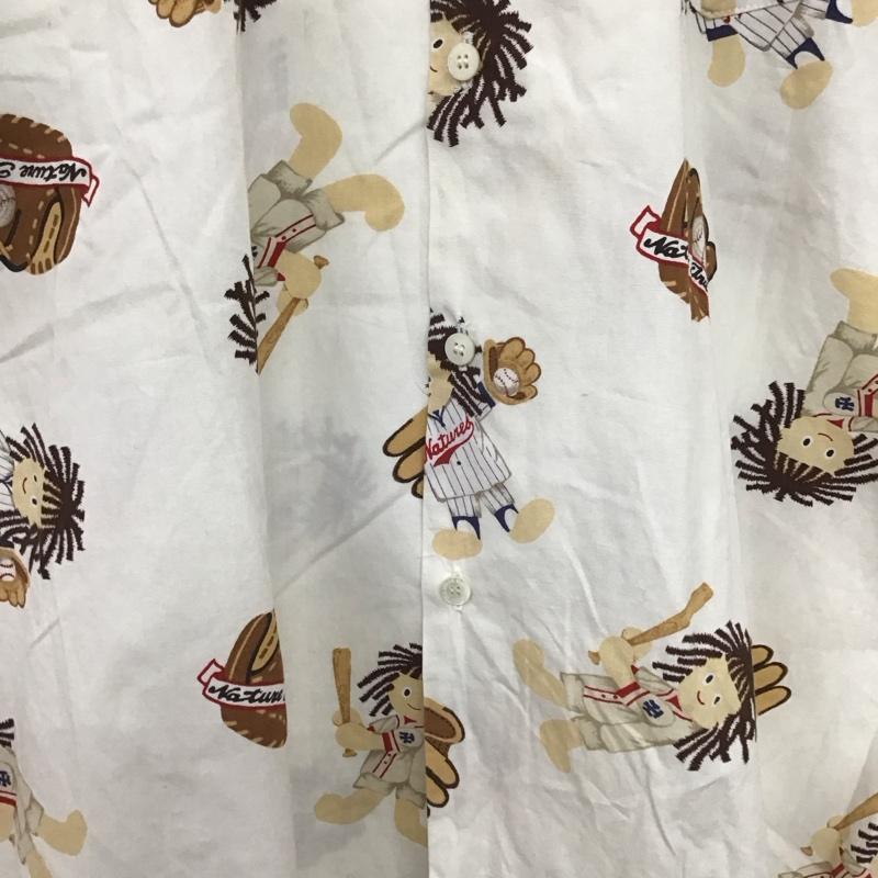 ピンクハウス PINK HOUSE シャツ、ブラウス 半袖 半袖シャツ プリントシャツ ポケットシャツ L プリント 白 / ホワイト / white メンズ USED 古着 中古 10153256