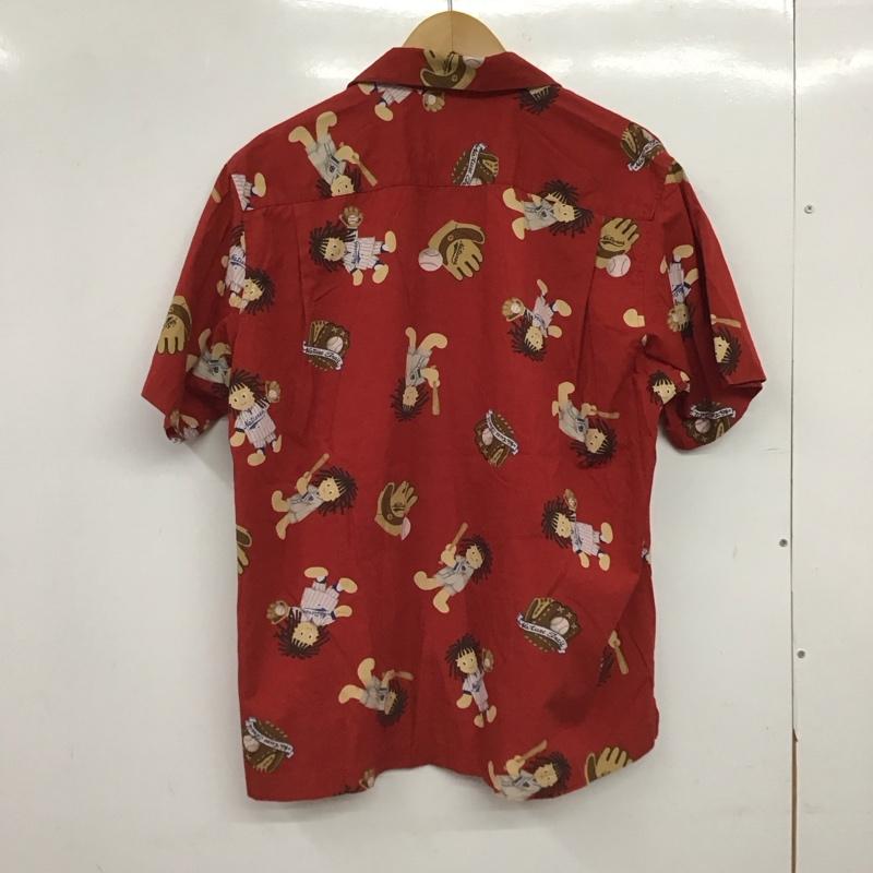 ピンクハウス PINK HOUSE シャツ、ブラウス 半袖 半袖シャツ プリントシャツ ポケットシャツ M プリント 赤 / レッド / red メンズ USED 古着 中古 10153257