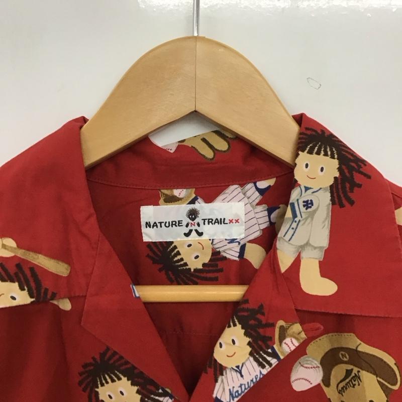 ピンクハウス PINK HOUSE シャツ、ブラウス 半袖 半袖シャツ プリントシャツ ポケットシャツ M プリント 赤 / レッド / red メンズ USED 古着 中古 10153257