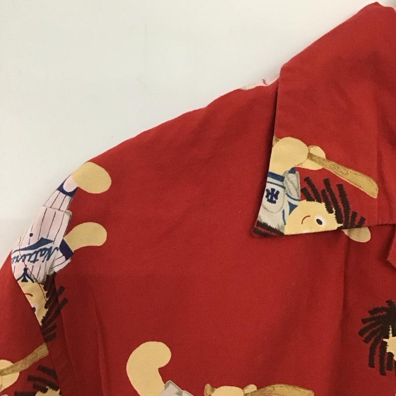 ピンクハウス PINK HOUSE シャツ、ブラウス 半袖 半袖シャツ プリントシャツ ポケットシャツ M プリント 赤 / レッド / red メンズ USED 古着 中古 10153257