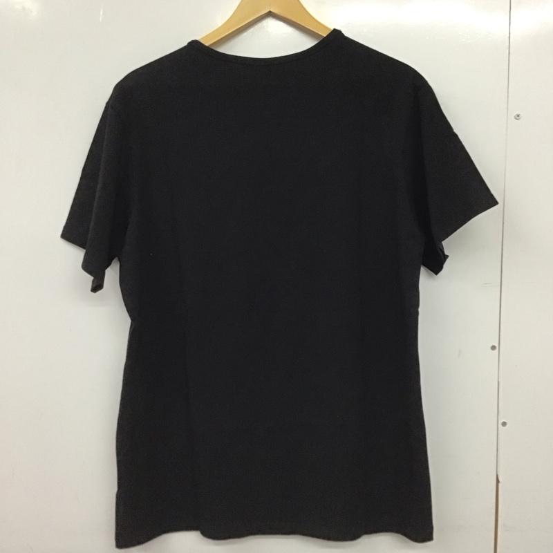 ウザリス USUALIS Tシャツ 半袖 半袖カットソー プリントTシャツ クルーネックカットソー L ロゴ、文字 黒 / ブラック / black メンズ USED 古着 中古 10153262