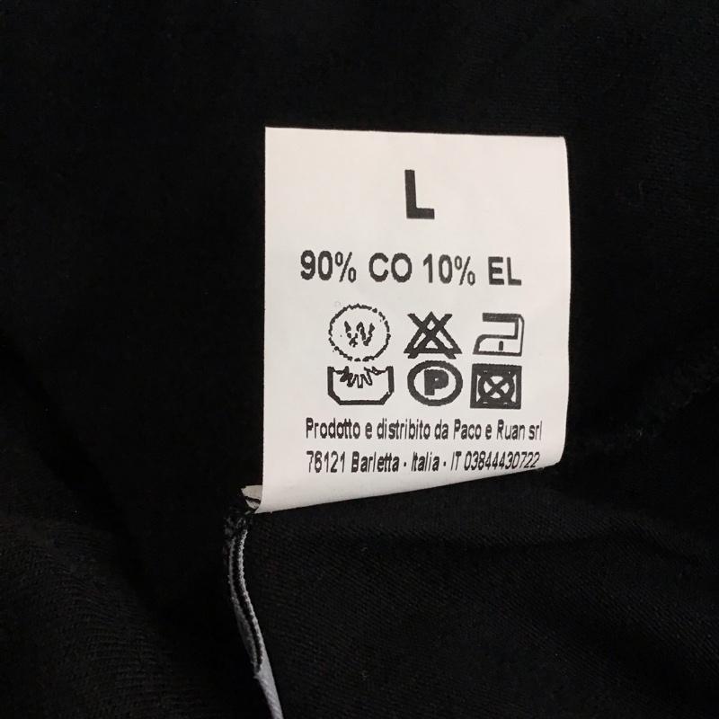 ウザリス USUALIS Tシャツ 半袖 半袖カットソー プリントTシャツ クルーネックカットソー L ロゴ、文字 黒 / ブラック / black メンズ USED 古着 中古 10153262