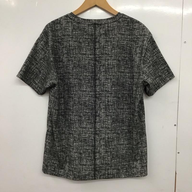 リエラボ RIELABO カットソー 半袖 半袖カットソー ストレッチ 総柄 白 / ホワイト / white X 黒 / ブラック / black メンズ USED 古着 中古 10153264