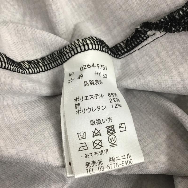 リエラボ RIELABO カットソー 半袖 半袖カットソー ストレッチ 総柄 白 / ホワイト / white X 黒 / ブラック / black メンズ USED 古着 中古 10153264