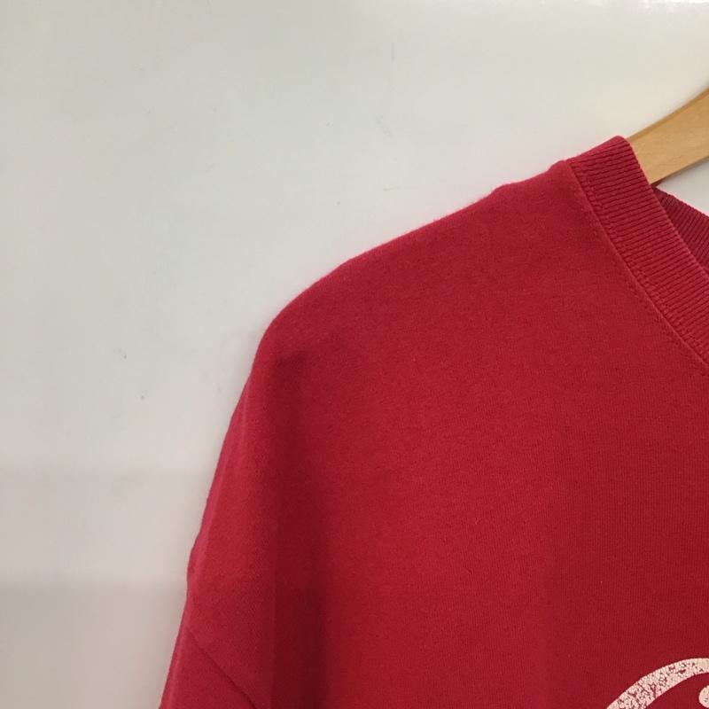 ヘインズ HANES Tシャツ 半袖 半袖カットソー プリントTシャツ クルーネックカットソー XL ロゴ、文字 赤 / レッド / red メンズ USED 古着 中古 10153265