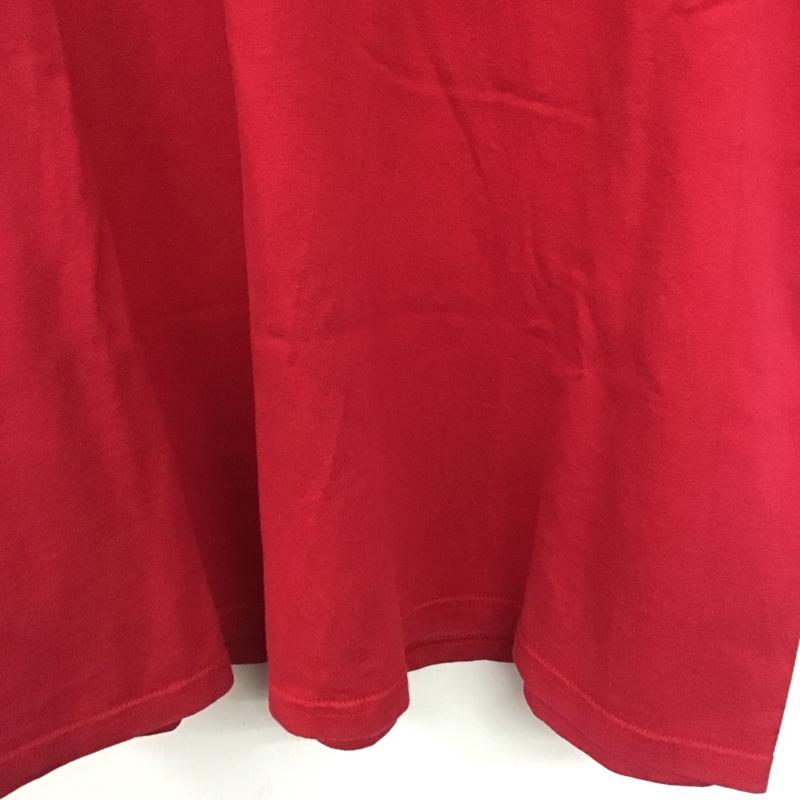 ヘインズ HANES Tシャツ 半袖 半袖カットソー プリントTシャツ クルーネックカットソー XL ロゴ、文字 赤 / レッド / red メンズ USED 古着 中古 10153265