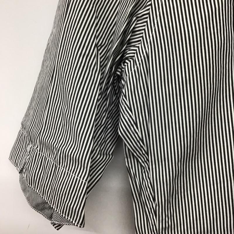 ブラックバレット Black Barrett シャツ、ブラウス 半袖 半袖シャツ ストライプシャツ カラーシャツ 3 ストライプ 白 / ホワイト / white X ダークグレー / ダークグレー / メンズ USED 古着 中古 10153266