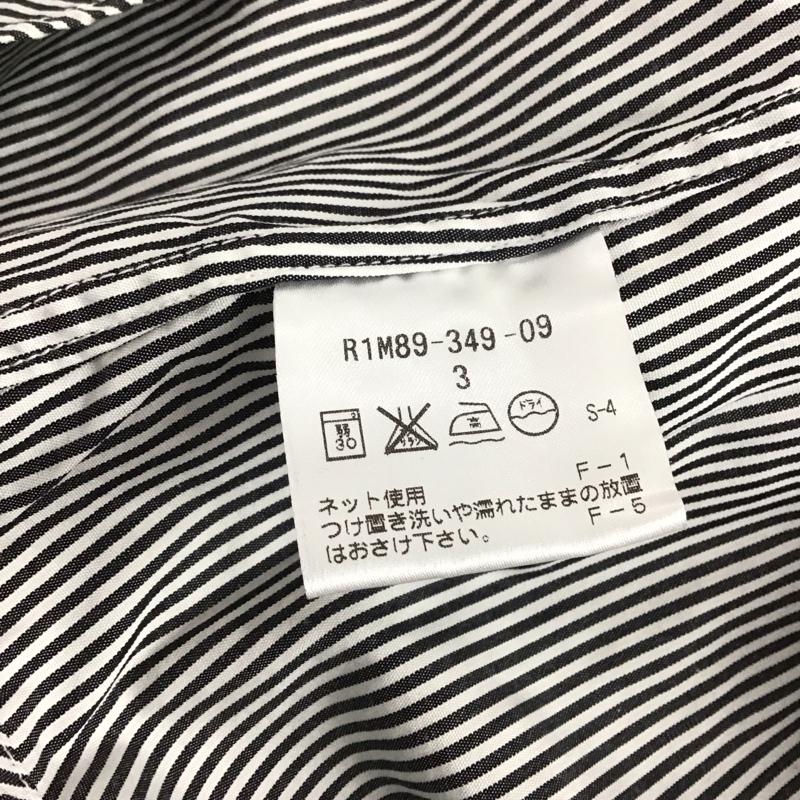 ブラックバレット Black Barrett シャツ、ブラウス 半袖 半袖シャツ ストライプシャツ カラーシャツ 3 ストライプ 白 / ホワイト / white X ダークグレー / ダークグレー / メンズ USED 古着 中古 10153266