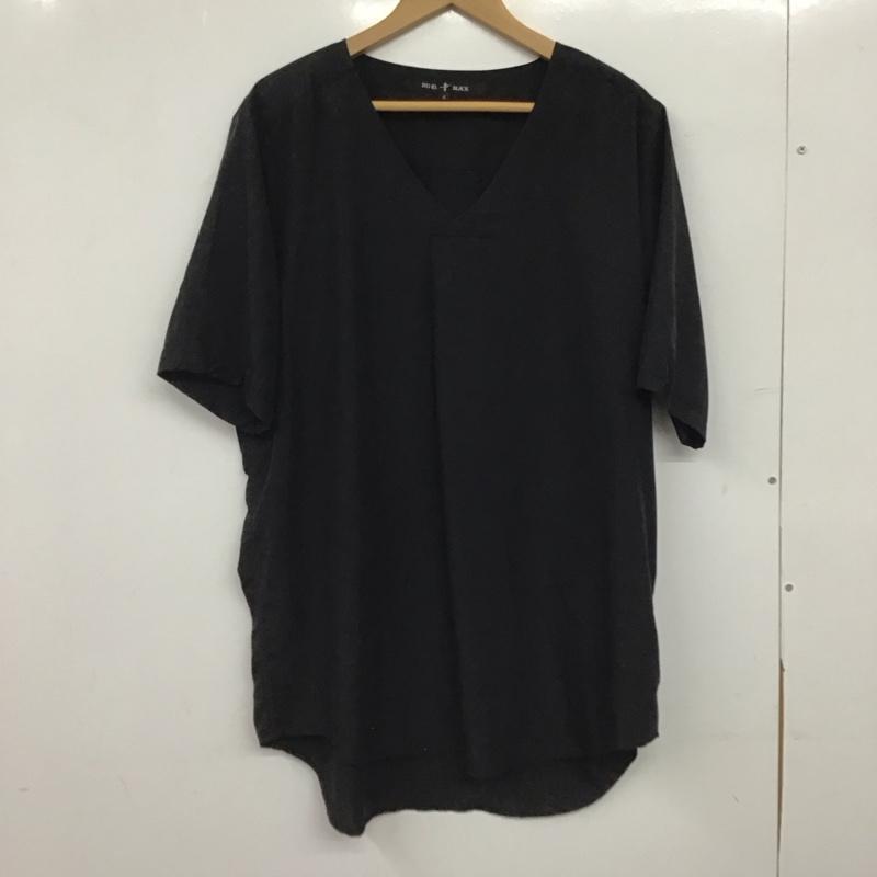 ノーアイディ NO ID. カットソー 半袖 半袖カットソー Vネックカットソー 2 無地 黒 / ブラック / black メンズ USED 古着 中古 10153268