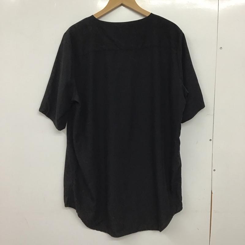 ノーアイディ NO ID. カットソー 半袖 半袖カットソー Vネックカットソー 2 無地 黒 / ブラック / black メンズ USED 古着 中古 10153268