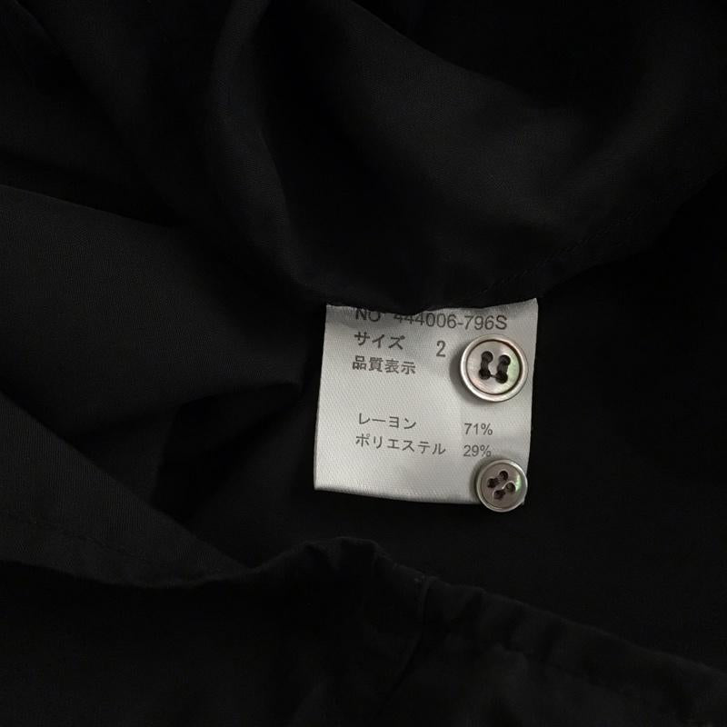 ノーアイディ NO ID. カットソー 半袖 半袖カットソー Vネックカットソー 2 無地 黒 / ブラック / black メンズ USED 古着 中古 10153268