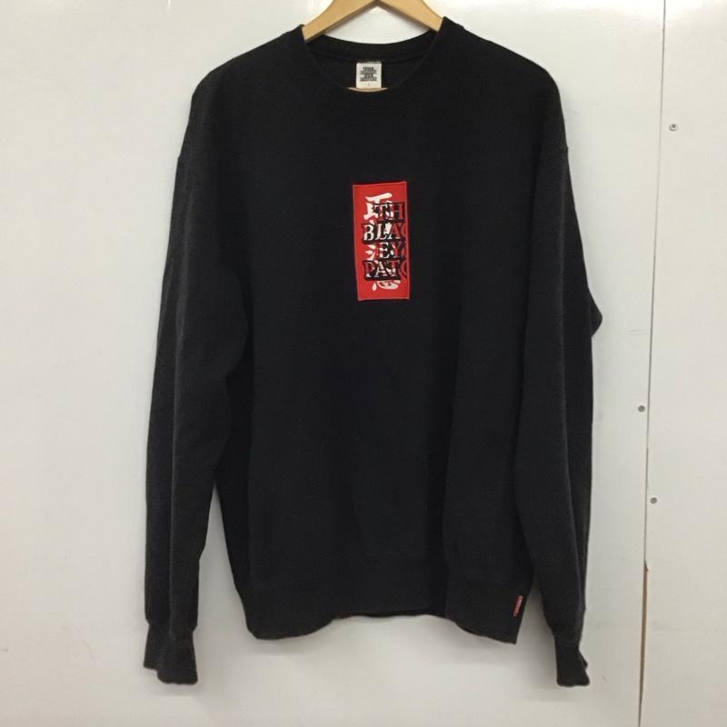 ブラックアイパッチ Black eye patch トレーナー 長袖 長袖トレーナー スウェット クルーネック プルオーバー L ロゴ、文字 黒 / ブラック / black メンズ USED 古着 中古 10153269