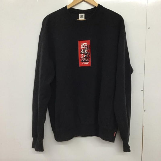 ブラックアイパッチ Black eye patch トレーナー 長袖 長袖トレーナー スウェット クルーネック プルオーバー L ロゴ、文字 黒 / ブラック / black メンズ USED 古着 中古 10153269