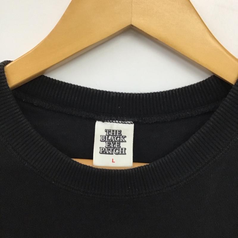 ブラックアイパッチ Black eye patch トレーナー 長袖 長袖トレーナー スウェット クルーネック プルオーバー L ロゴ、文字 黒 / ブラック / black メンズ USED 古着 中古 10153269