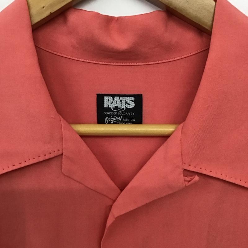 ラッツ RATS シャツ、ブラウス 半袖 半袖シャツ 無地シャツ ポケットシャツ M 無地 桃 / ピンク / pink メンズ USED 古着 中古 10153272