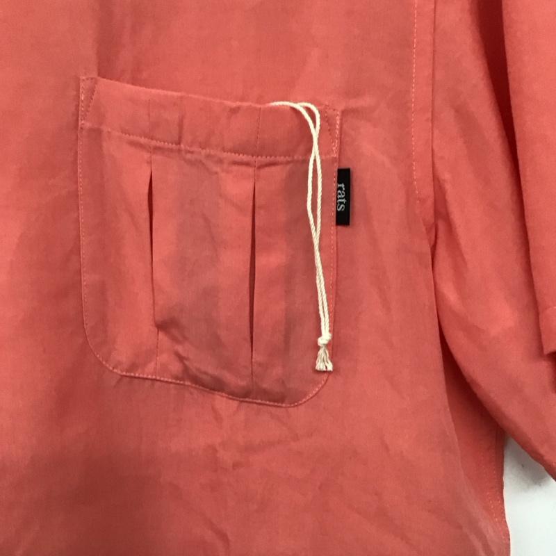 ラッツ RATS シャツ、ブラウス 半袖 半袖シャツ 無地シャツ ポケットシャツ M 無地 桃 / ピンク / pink メンズ USED 古着 中古 10153272