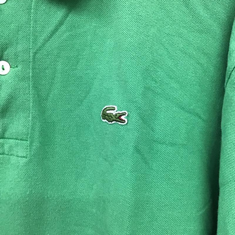 ラコステ LACOSTE ポロシャツ 半袖 半袖ポロシャツ カラーシャツ 半袖カットソー 6 ロゴ、文字 緑 / グリーン / green メンズ USED 古着 中古 10153276
