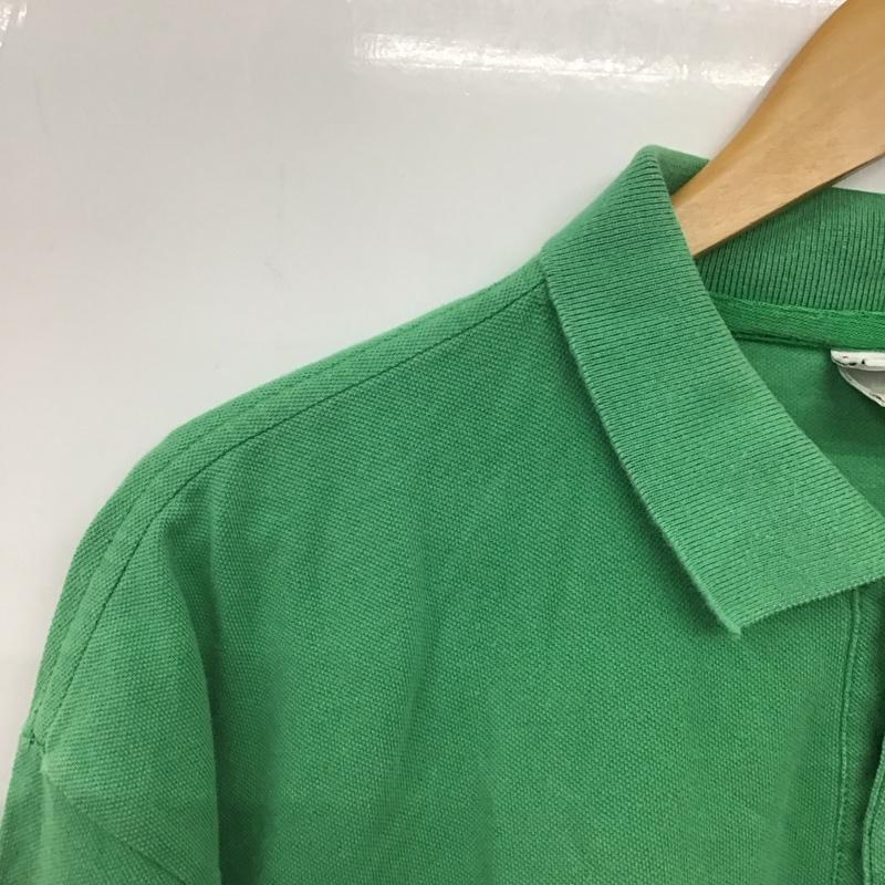 ラコステ LACOSTE ポロシャツ 半袖 半袖ポロシャツ カラーシャツ 半袖カットソー 6 ロゴ、文字 緑 / グリーン / green メンズ USED 古着 中古 10153276