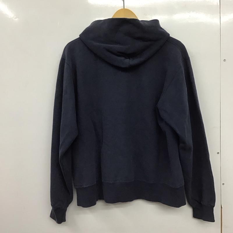 チャンピオン Campion パーカー 長袖 長袖パーカー プルオーバーパーカー スウェット L ロゴ、文字 紺 / ネイビー / navy メンズ USED 古着 中古 10153277