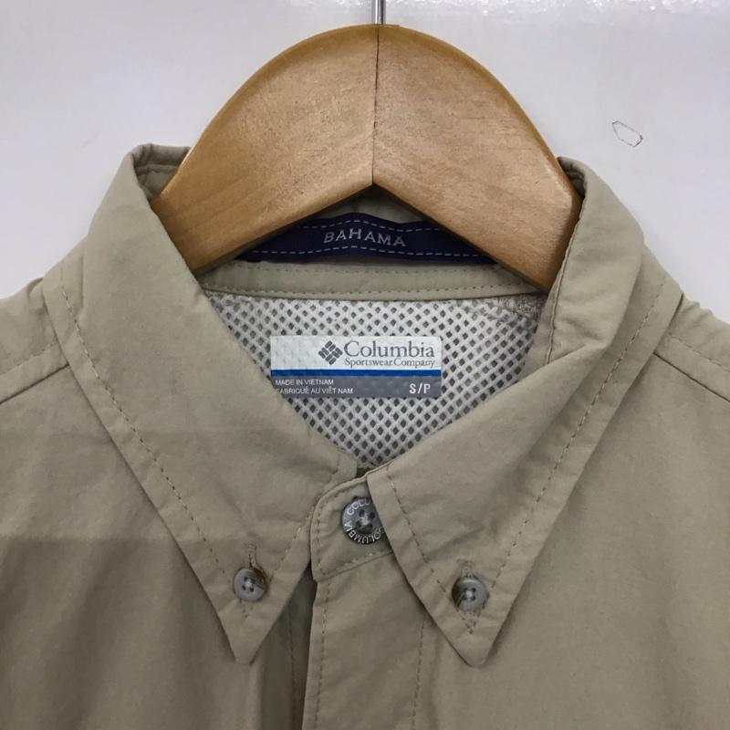 コロンビア Columbia シャツ、ブラウス 半袖 半袖シャツ プロゴシャツ ポケットシャツ S ロゴ、文字 ベージュ / ベージュ / beige メンズ USED 古着 中古 10153278