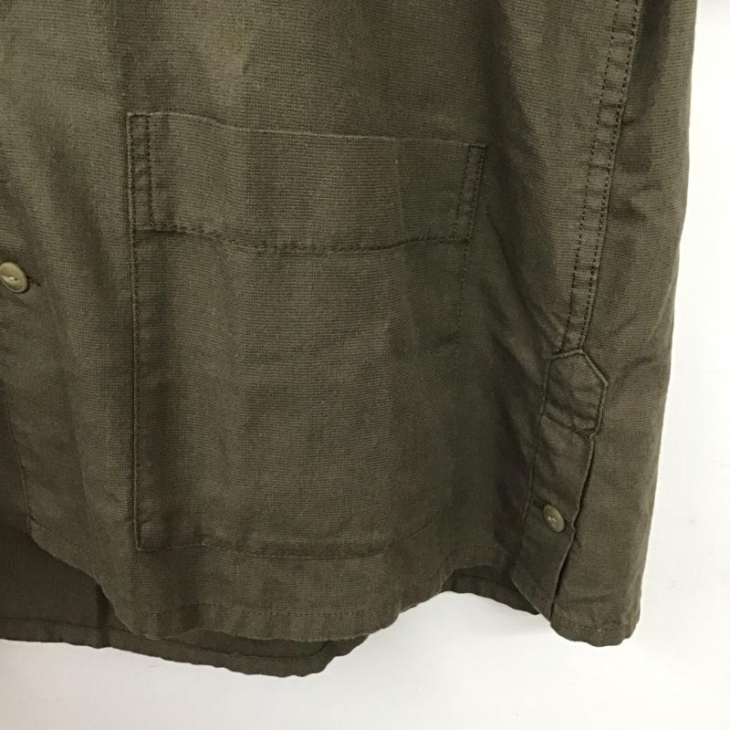 グリーンレーベルリラクシング green label relaxing シャツ、ブラウス 半袖 半袖シャツ 無地シャツ M 無地 カーキ / カーキ / khaki メンズ USED 古着 中古 10153279