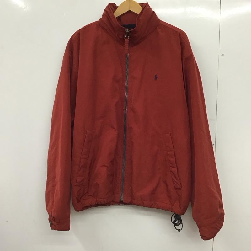 ポロバイラルフローレン Polo by RALPH LAUREN ジャケット、上着 ジャンパー、ブルゾン ジップアップジャケット ナイロンジャケット アウター XL ロゴ、文字 赤 / レッド / red メンズ USED 古着 中古 10153281
